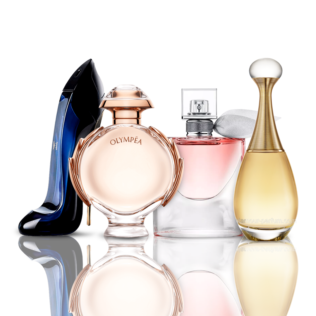 Set de 4 perfumes – Good Girl + Olympea + La Vie Est Belle + J’adore 100 ml